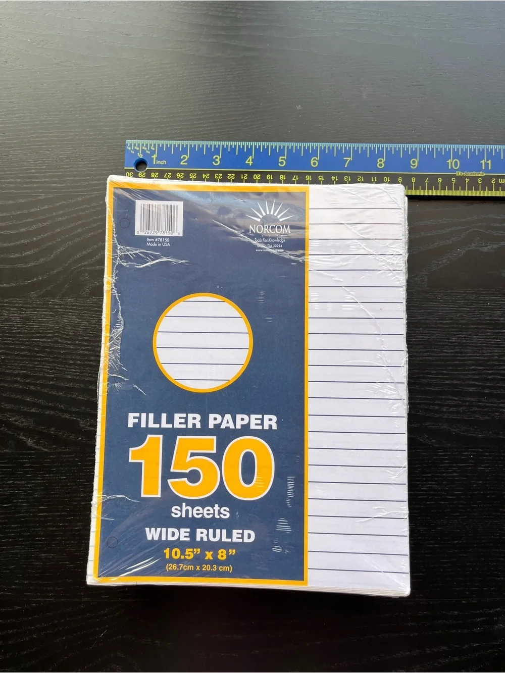 Norcom Office Depot OfficeMax Wide Ruled Filler Paper Lot 550 Sheets 10.5